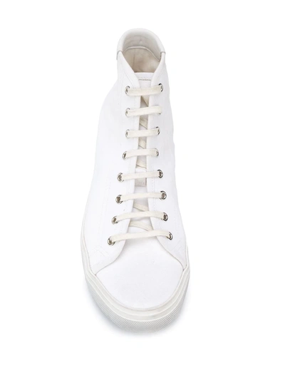 Shop Saint Laurent Malibu High-top Sneakers In White