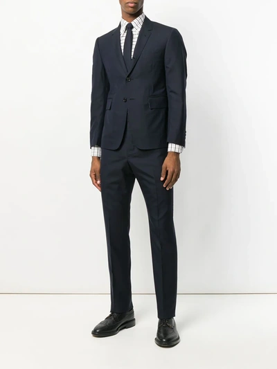 Shop Thom Browne Super 120s Plain Weave Suit In Blue