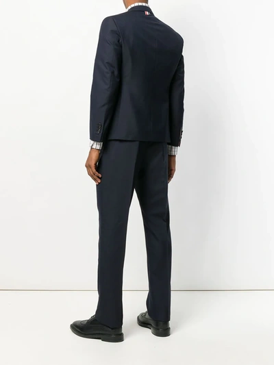 Shop Thom Browne Super 120s Plain Weave Suit In Blue