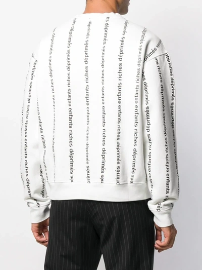 Shop Enfants Riches Deprimes Loose-fit Logo-print Sweatshirt In White