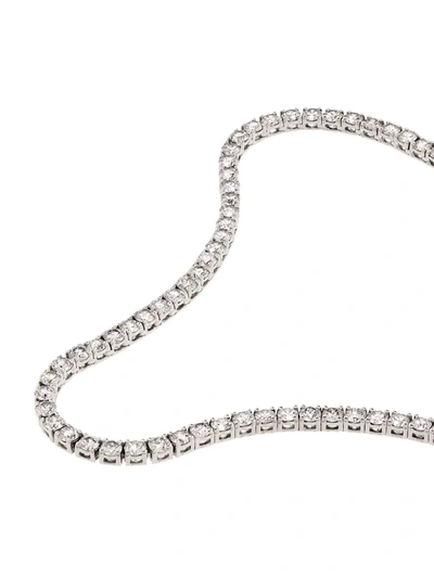 Shop 777 18kt Black Gold Diamond Necklace In Silver