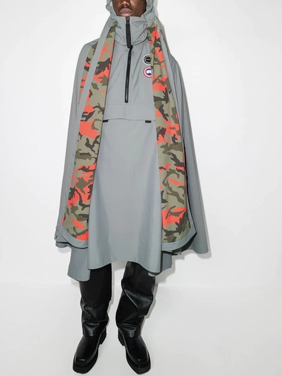 Shop Y/project X Canada Goose Field Camouflage Panel Cape In Grau