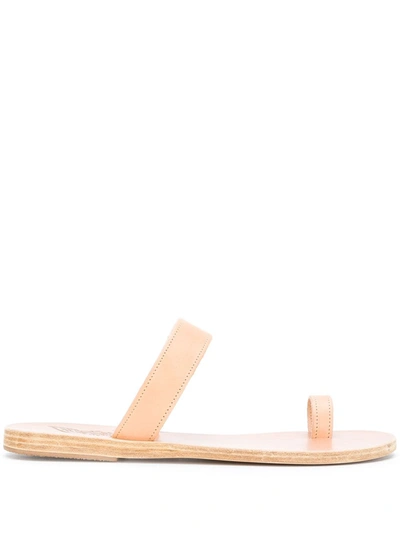 Shop Ancient Greek Sandals Thalia Flat Sandals In Neutrals