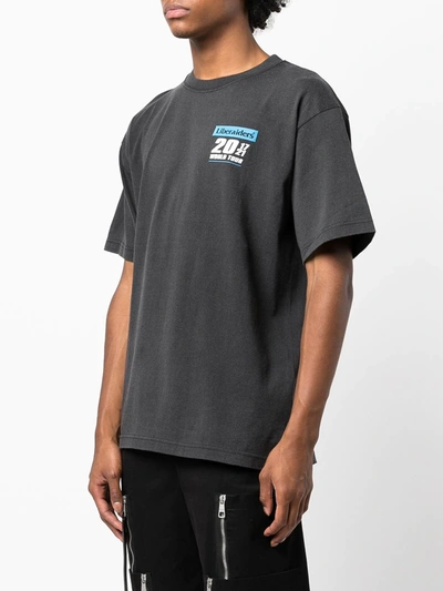 Liberaiders World Tour Logo-print T-shirt In Grey
