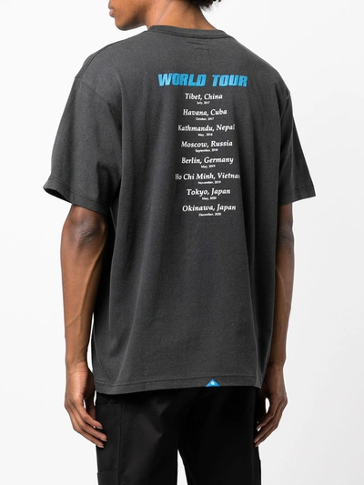 Shop Liberaiders World Tour Logo-print T-shirt In Grey