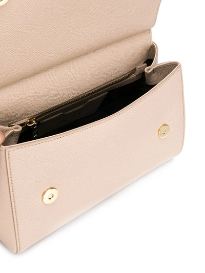Dolce & Gabbana Sicily Shoulder Bag In Neutrals