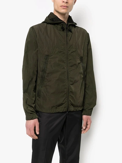 Shop Moncler Grimpeurs Hooded Soft Shell Ski Jacket In Green