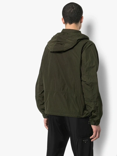 Shop Moncler Grimpeurs Hooded Soft Shell Ski Jacket In Green