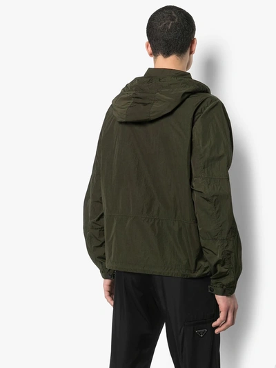 Moncler Grimpeurs Hooded Soft Shell Ski Jacket In Green