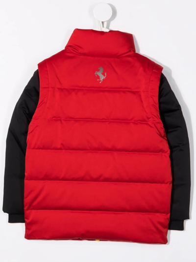Shop Ferrari Layered Puffer Jacket In Red