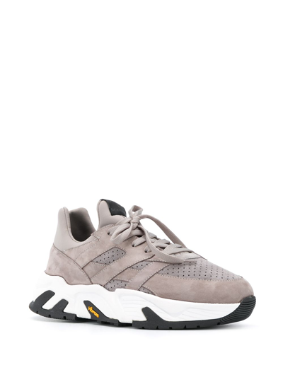 Shop Scarosso Idriss Panelled Sneakers In Grey