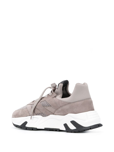 Shop Scarosso Idriss Panelled Sneakers In Grey