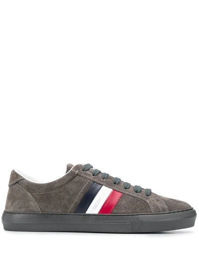Shop Moncler Side Stripe Low-top Trainers In Neutrals