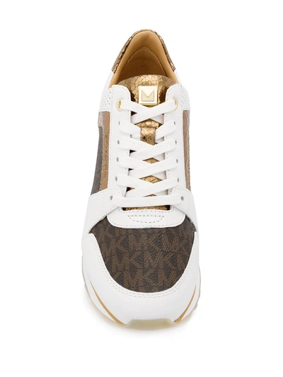 Shop Michael Michael Kors Lace Up Sneakers In White