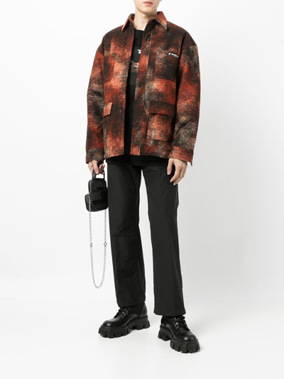 Misbhv Patterned Logo-patch Shirt In Rot