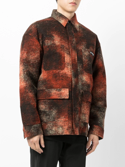 Misbhv Patterned Logo-patch Shirt In Rot