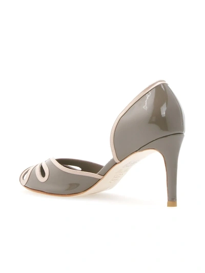 Shop Sarah Chofakian Patent Leather Pumps In Brown