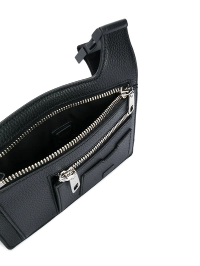 Shop Dolce & Gabbana Palermo Angular Multi-zip Flat Belt Bag In Black