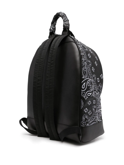 Shop Amiri Paisley-embroidery Backpack In Black