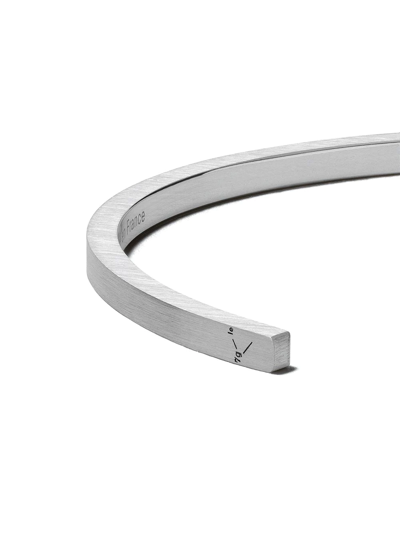 Shop Le Gramme 7 Grams Ribbon Bracelet In Silver