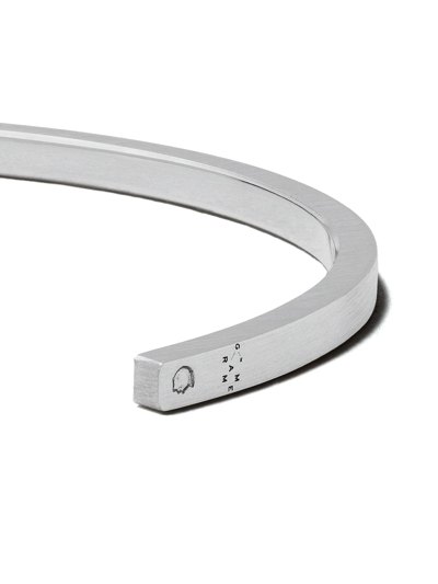 Shop Le Gramme 7 Grams Ribbon Bracelet In Silver