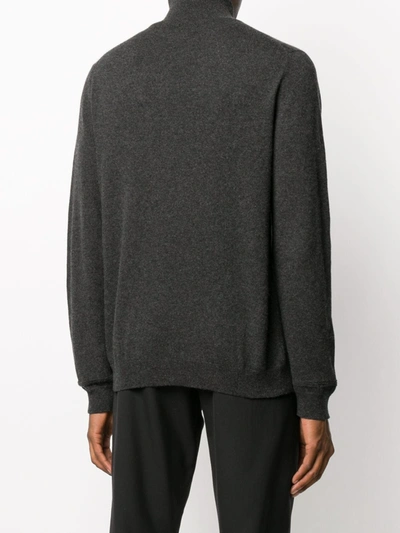 Pringle Of Scotland Fine Knit Zipped Sweater In Grey