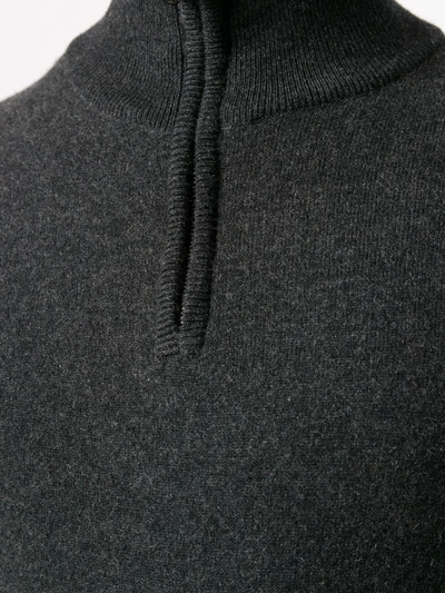 Shop Pringle Of Scotland Fine Knit Zipped Sweater In Grey