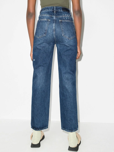 Shop Ksubi Brooklyn Straight-leg Jeans In Blau