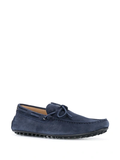 Shop Tod's City Gommino Loafers In Blue