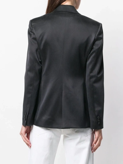 Shop Amiri Beaded Lapel Blazer In Black