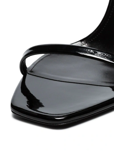 Shop Saint Laurent Opyum 110mm Ysl Heel Sandals In Black