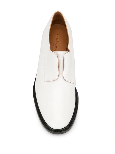 Shop Clergerie Rayane Laceless Oxford Shoes In White