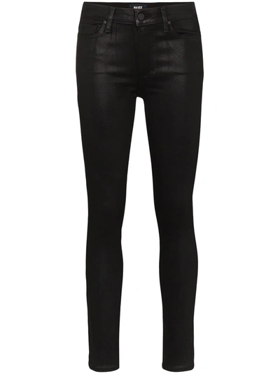 Shop Paige Hoxton Coated Skinny Jeans In Black