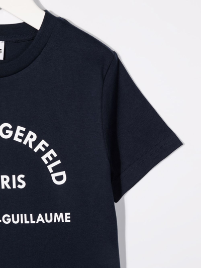 Shop Karl Lagerfeld Logo-print Short-sleeved T-shirt In Blue