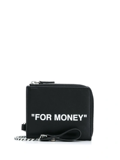 Shop Off-white Quote Card Holder In Black