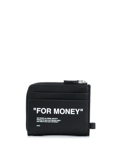 Shop Off-white Quote Card Holder In Black