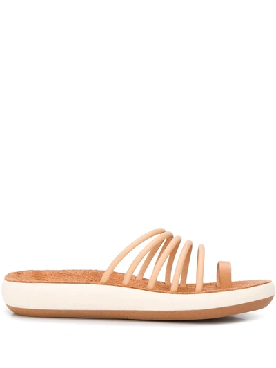 Shop Ancient Greek Sandals Hypatia Strappy Sandals In Neutrals