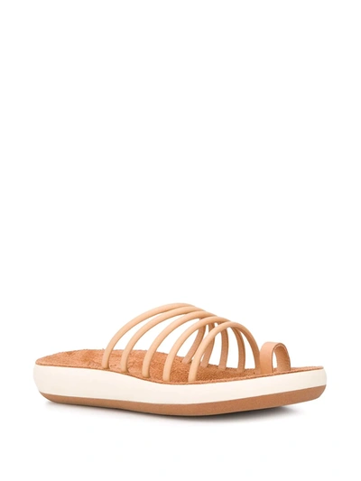 Shop Ancient Greek Sandals Hypatia Strappy Sandals In Neutrals