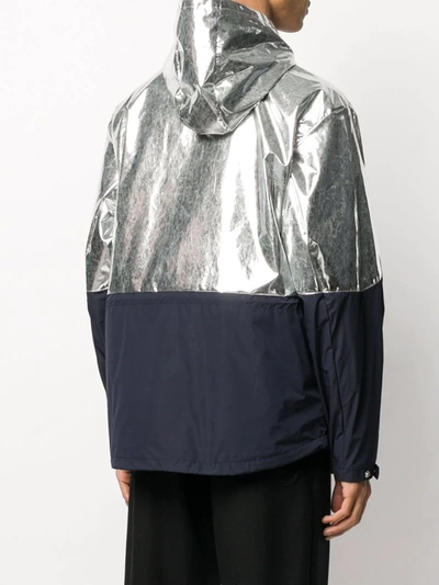 Shop Moncler Quinic Hooded Jacket In Silver