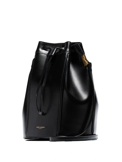 Shop Saint Laurent Medium Talitha Bucket Bag In Black