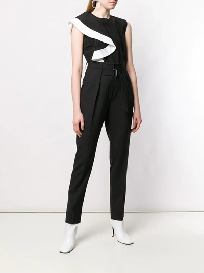 Shop Givenchy Pleated High-rise Trousers In Black
