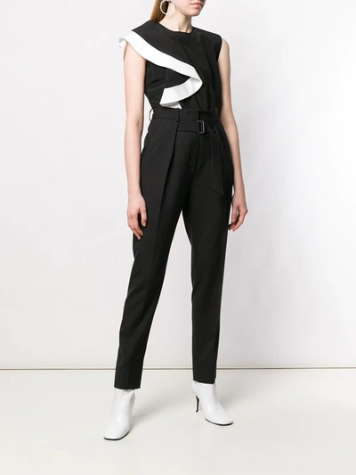 GIVENCHY PLEATED HIGH-RISE TROUSERS - 黑色