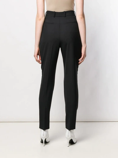 Shop Givenchy Pleated High-rise Trousers In Black