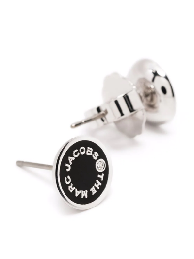 Shop Marc Jacobs The Medallion Stud Earrings In Silver