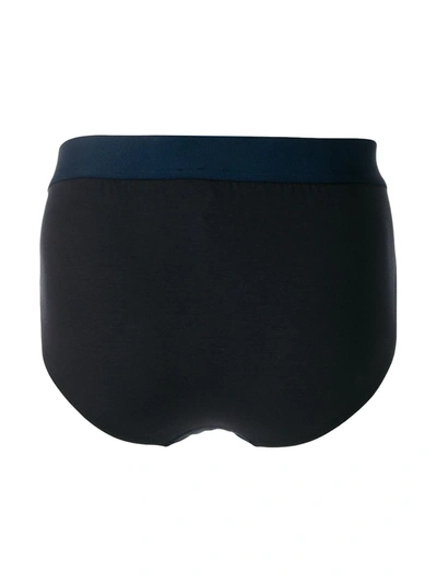 Shop Dolce & Gabbana Logo-waistband Boxer Briefs In Blue