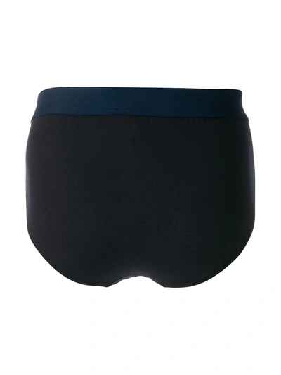 Dolce & Gabbana Logo-waistband Jersey Briefs In Blue