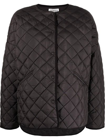 Shop Totême Drop-shoulder Quilted Jacket In Black