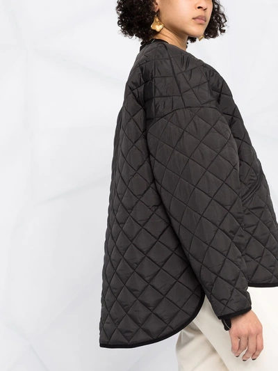 Shop Totême Drop-shoulder Quilted Jacket In Black