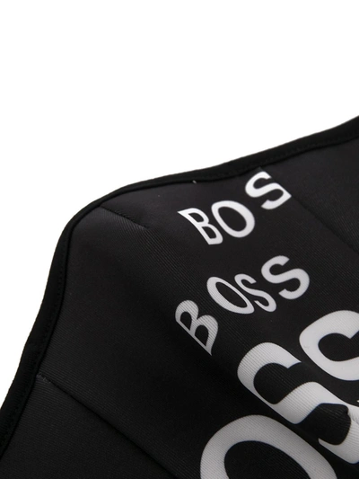 Hugo Boss Logo Print Face Mask In Black