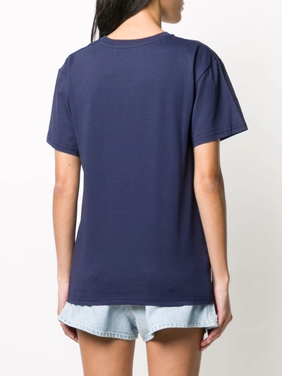 Shop Alberta Ferretti Love Sequin T-shirt In Blue